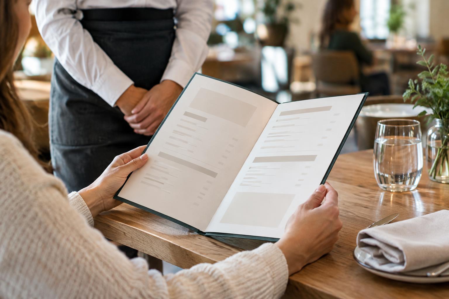 Designing a Restaurant Menu Guests Can Read and Navigate